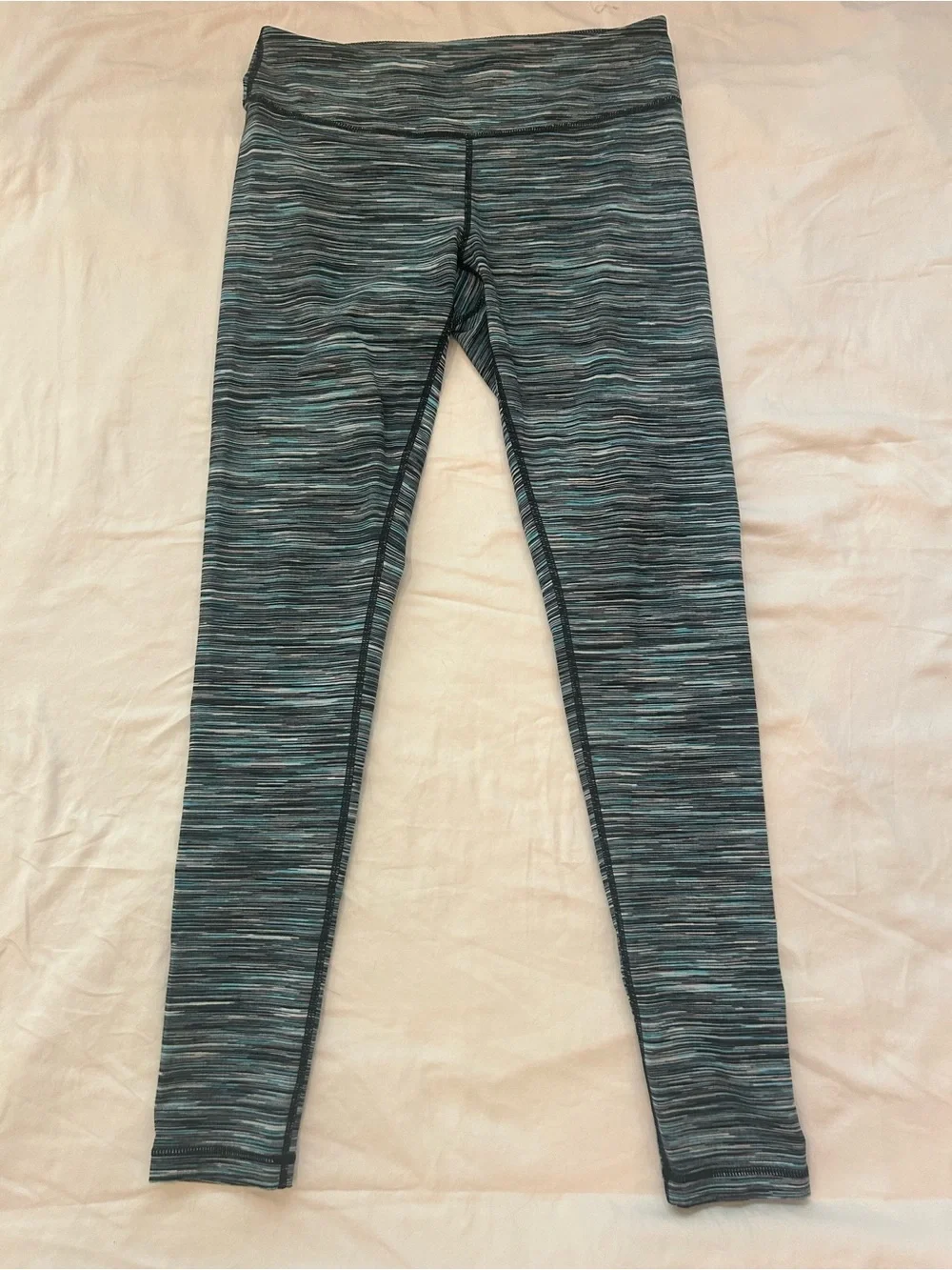 Zella Space Dye High Waist Performance Leggings Blue Gray Size M